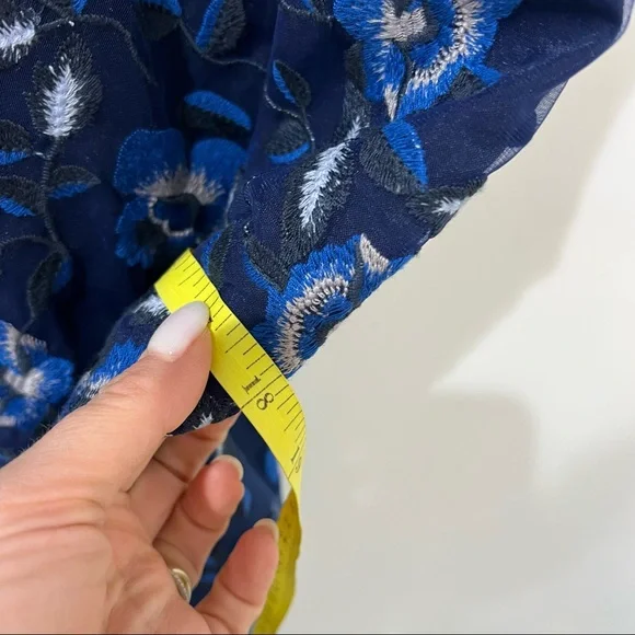 Revolve X Bardot Sapphire Lace Midi floral dress Sz L NWT - Picture 13 of 15